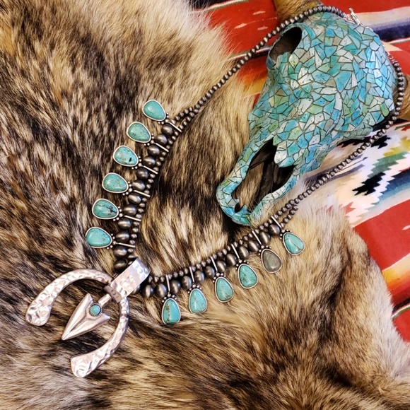 LAST ONE! Statement Turquoise Natural Necklace - Picture 2 of 4